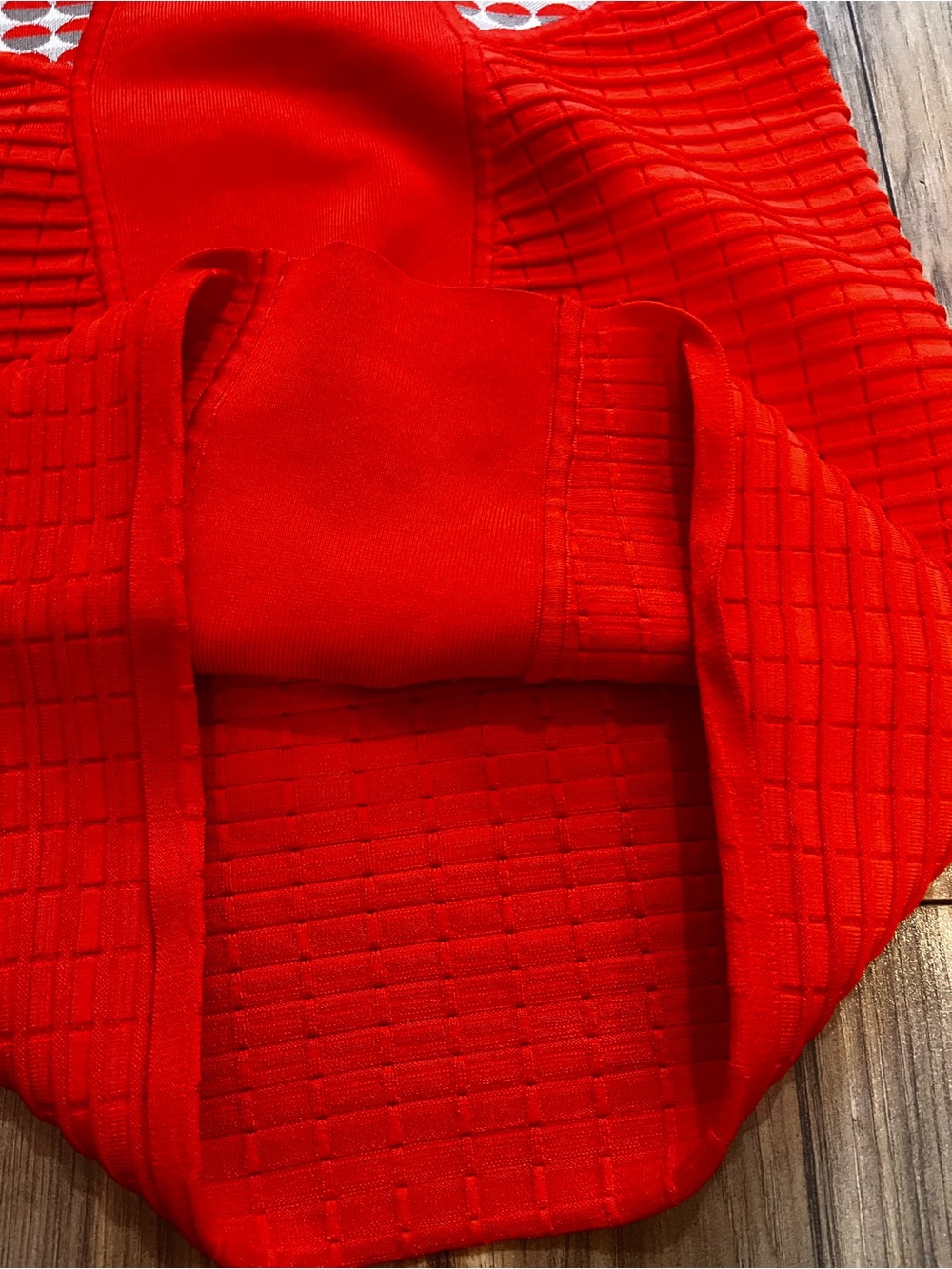 Z Spoke by Zac Posen Red Combo Knit Sleeveless Bodycon Dress S - Picture 8 of 15